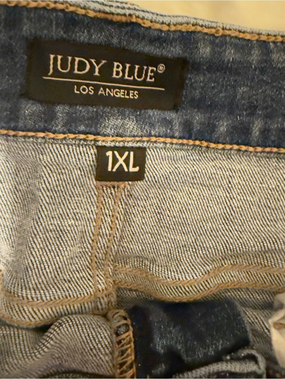 Judy Blue Faded Blue Frayed Hem Denim Shorts - Picture 4 of 5